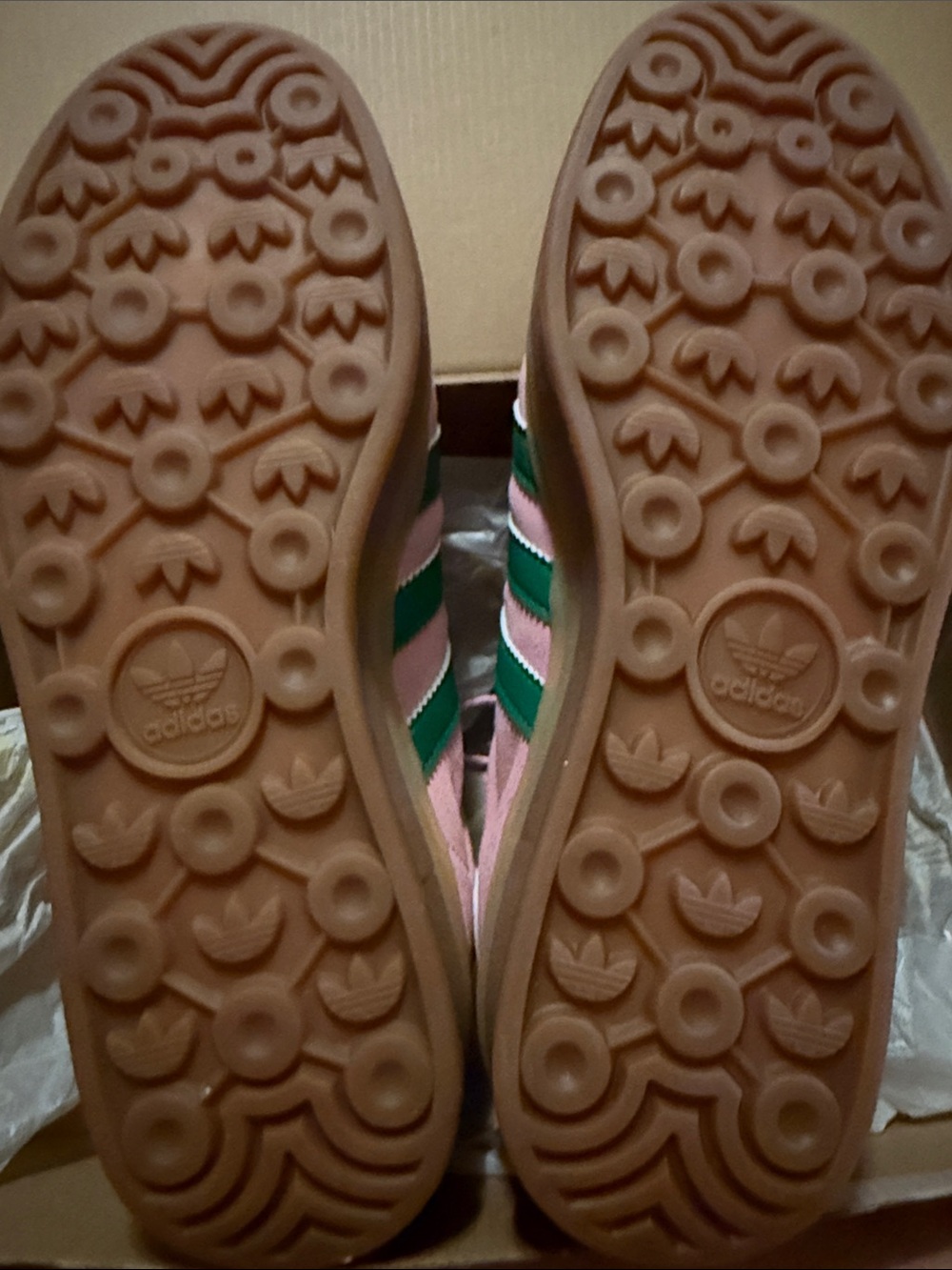 NWT Adidas Gazelle Bold W True Pink Green Sneakers Sz 8 (run big!) - Picture 5 of 12